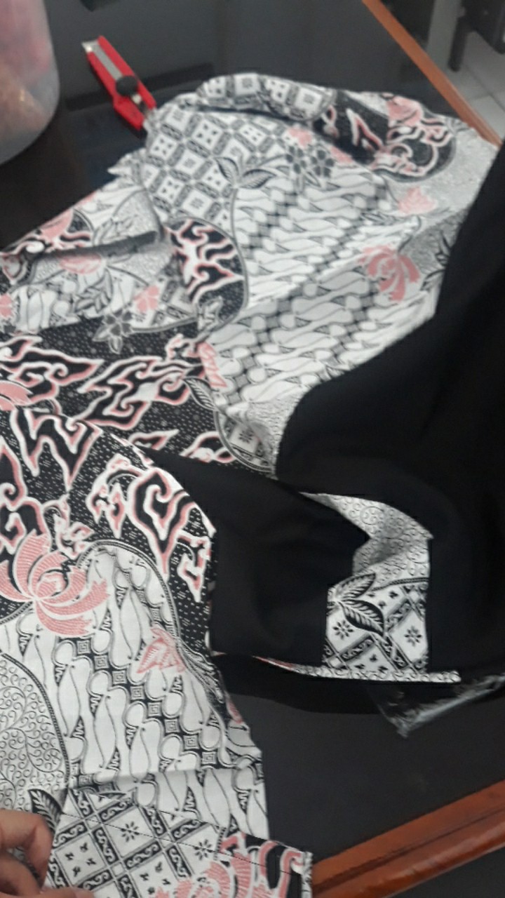 Tey-17 Batik Wanita Asj Sa Hrb026 Kenongo Kemeja Tosca Pendek