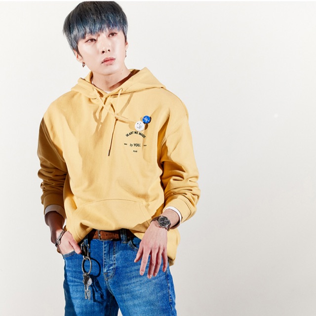 PLAC X MINO YOON HOODIE T-SHIRTS MUSTARD SIZE S