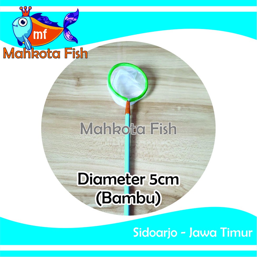 Serok Ikan BULAT 5 CM BAMBU / Jaring Ikan / Seser Ikan | GRATIS PACKING KARDUS !!!