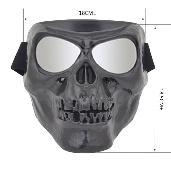 Masker Motor Topeng Airsoft Gun Full Face / masker Tengkorak