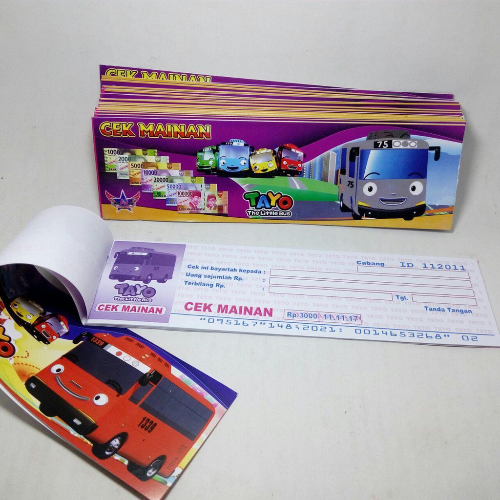 

Cek Kwitansi Uang Kertas Mainan Motif Anak Laki Laki