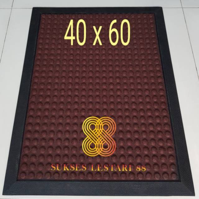 Keset Karpet Karet Bludru Anti Slip 40 x 60 Lis RCM