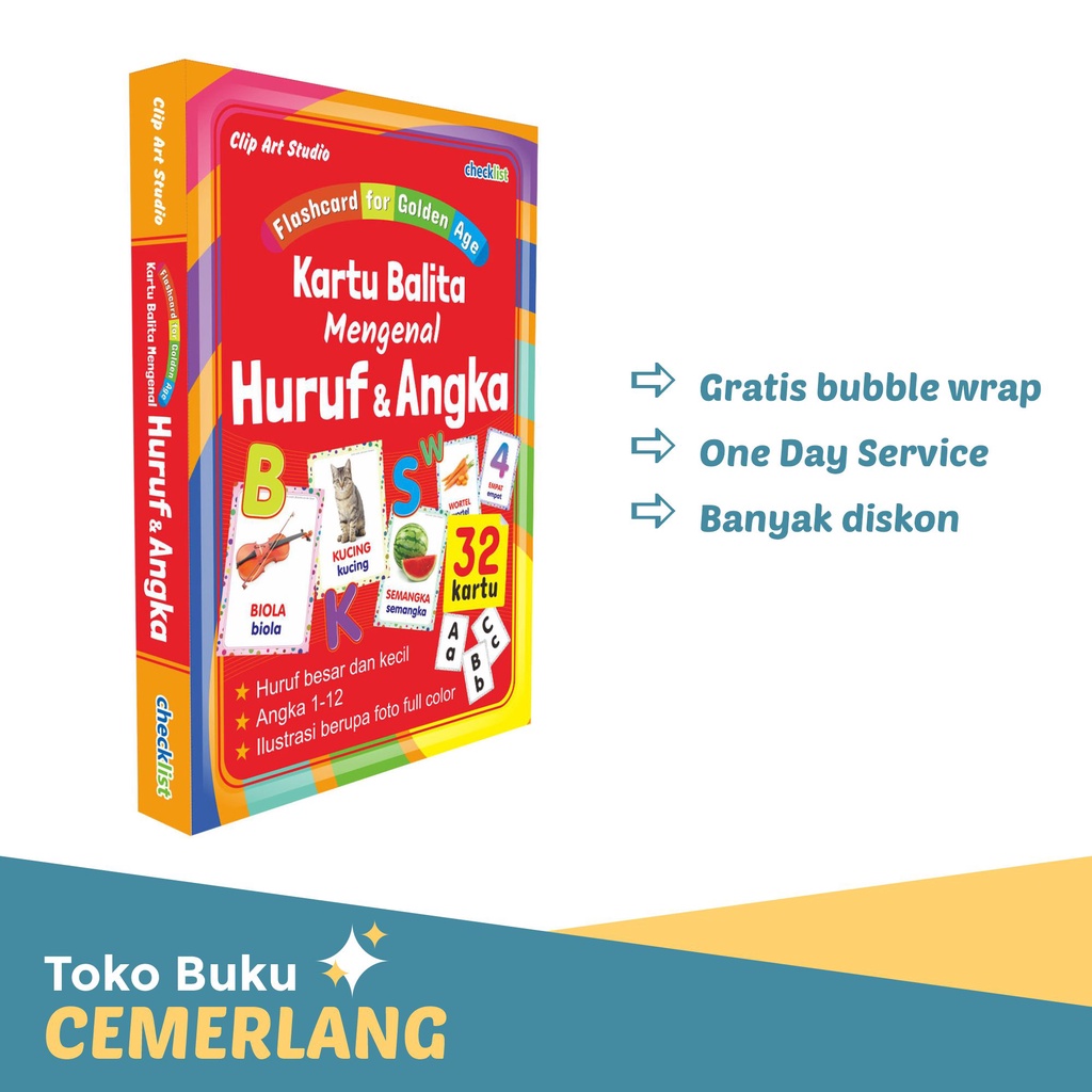 Jual Flashcard Kartu Balita Mengenal Huruf Dan Angka Full Color ...