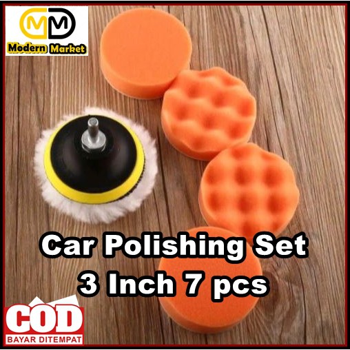 ALAT POLES BODY MOBIL DAN MOTOR 3 INCH 7PCS M10/BUSA POLES MOBIL 3 INCH/ALAT POLES MOBIL POLISHER