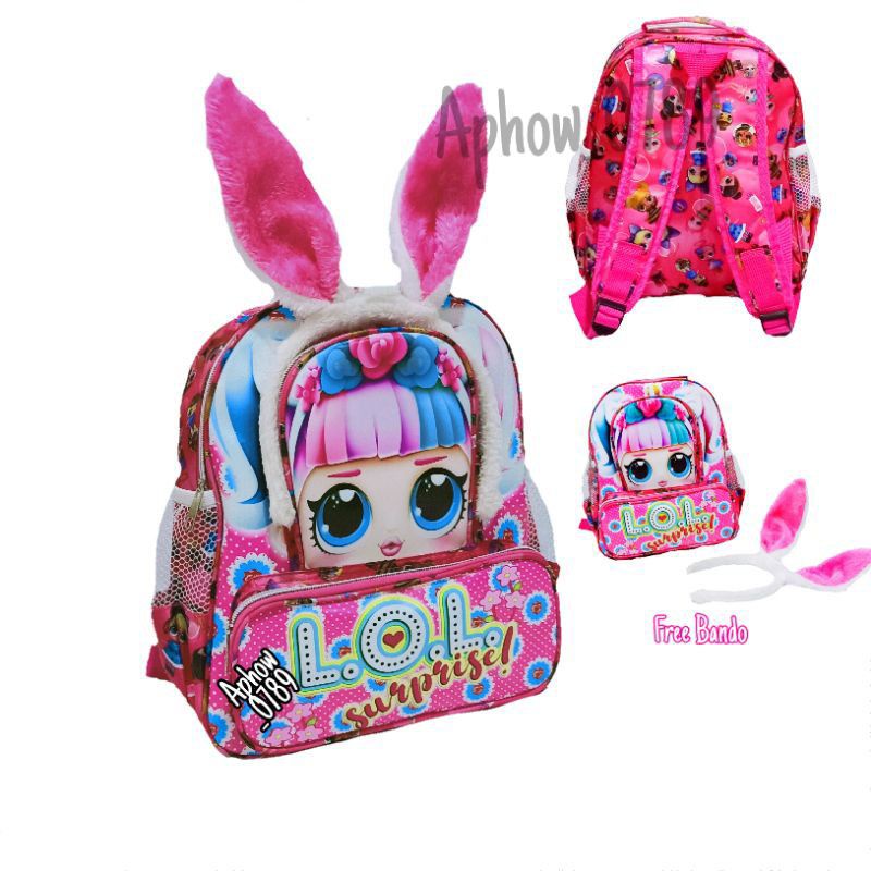 Tas anak ransel LOL bando - tas anak