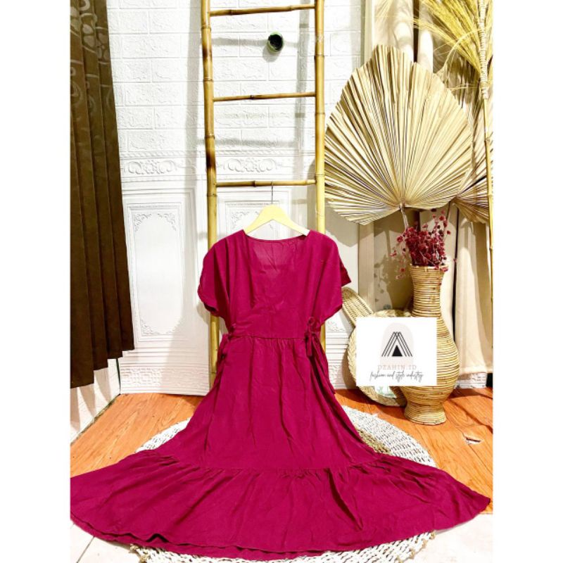 Daster Kimono Pendek || Daster Kimono Ruffle || Daster Kimono Polos || Dress Kimono || Daster ||-Puschsia