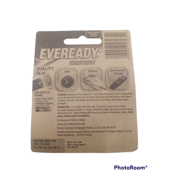 Baterai Eveready AAA AA Isi 4 A3 Merah Battre Remote