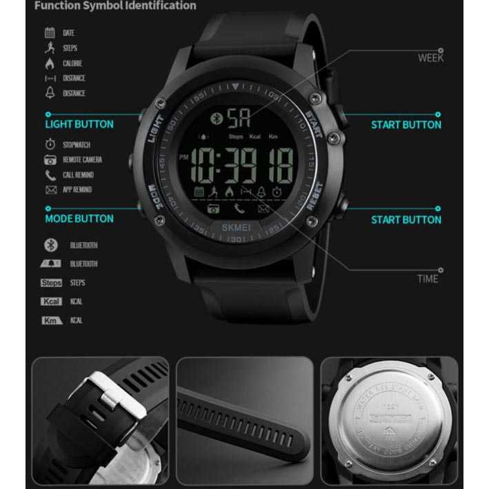 MLNSHP Jam Tangan Olahraga Smartwatch Bluetooth - 1321