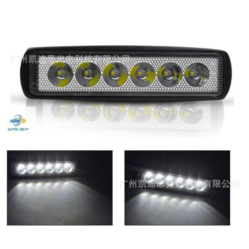 LAMPU TEMBAK SOROT LED BAR CREE CWL 6MATA 18W 12V DAN 24VOLT LAMPU LED MOTOR MOBIL