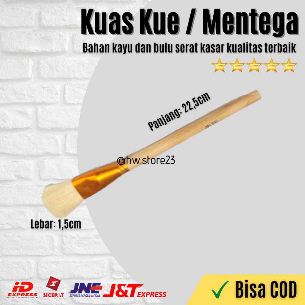 

Kuas Kayu / Kuas Kue Kering / Kuas Roti / Kuas Olesen Mentega / Kuas Serbaguna