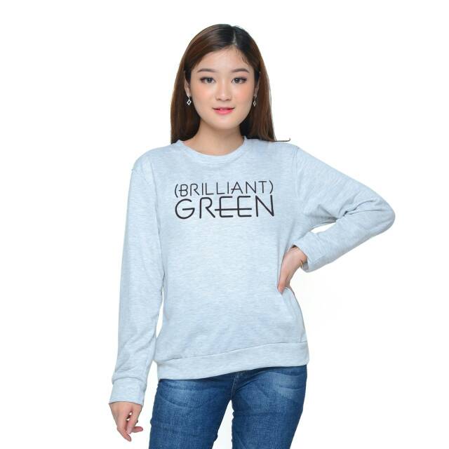 Kaos Lengan Panjang GREEN / Kaos Sweatshirt / Atasan Wanita / Atasan Wanita Lengan Panjang / Atasa