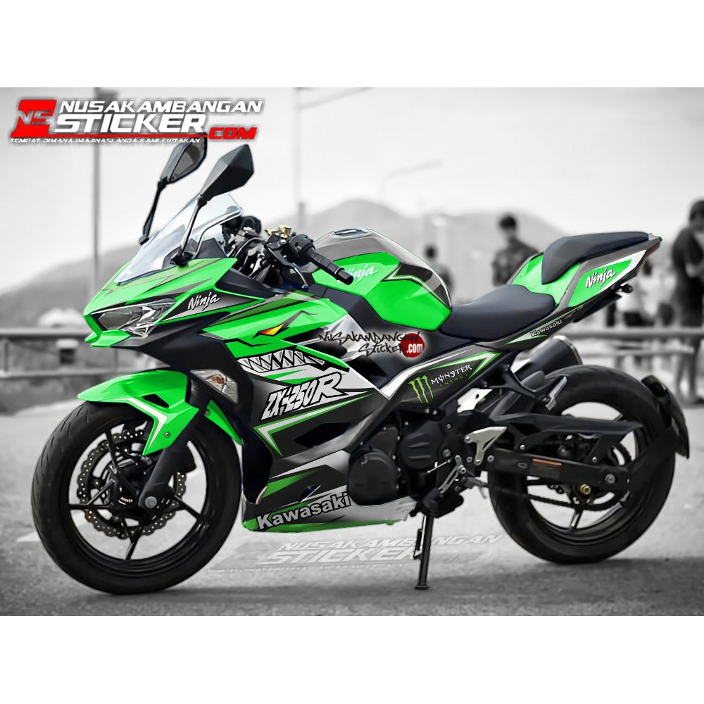 Decal Sticker Ninja 250 Fi New Shark Hijau 003 Limited Shopee