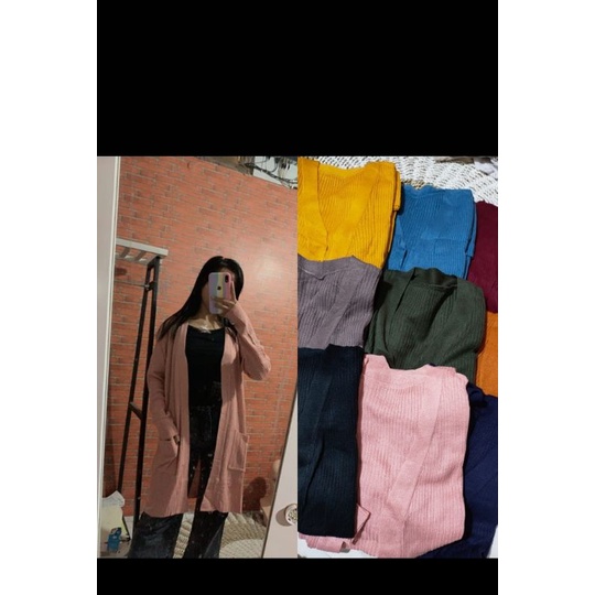 CARDIGAN PANJANG RAJUT TEBAL