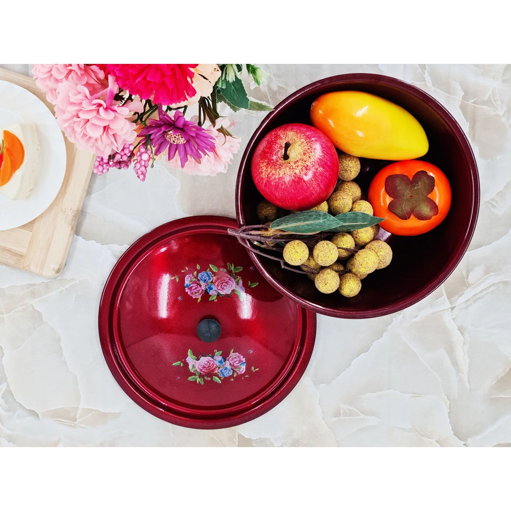 WASKOM TUTUP METALIK BASKOM TUTUP WARNA TEMPAT PENYIMPANAN MAKANAN DENGAN TUTUP WADAH SAJI TUTUP MET