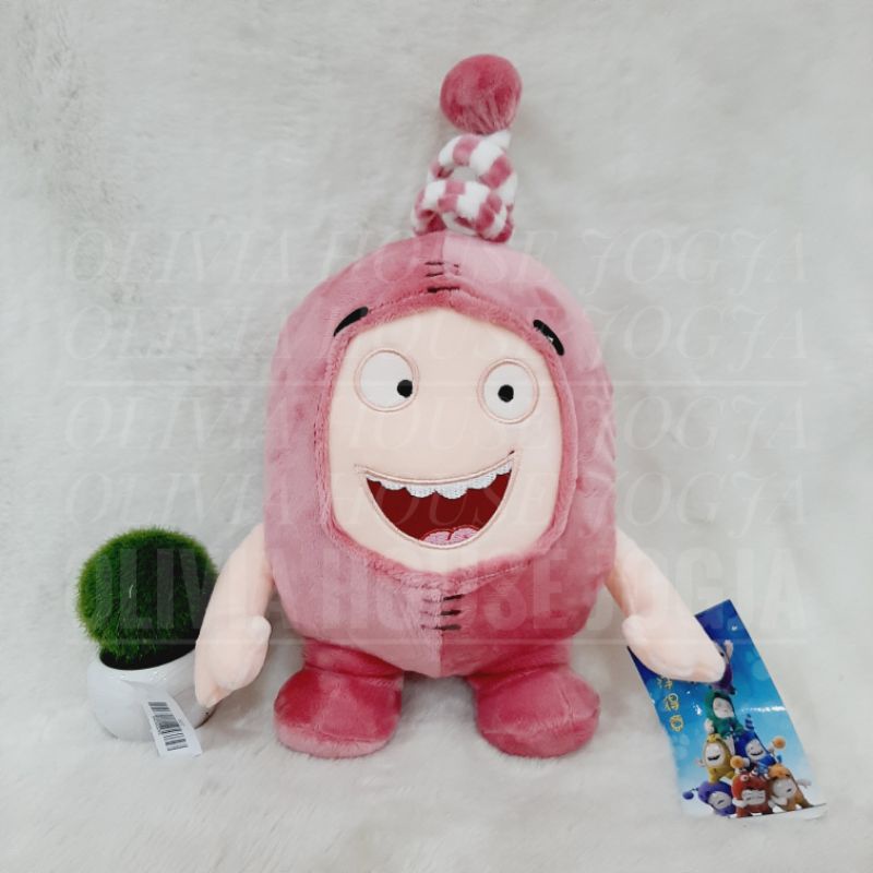 Boneka Newt Oddbods Pink L Import Boneka Oddbods Pink Soft Import