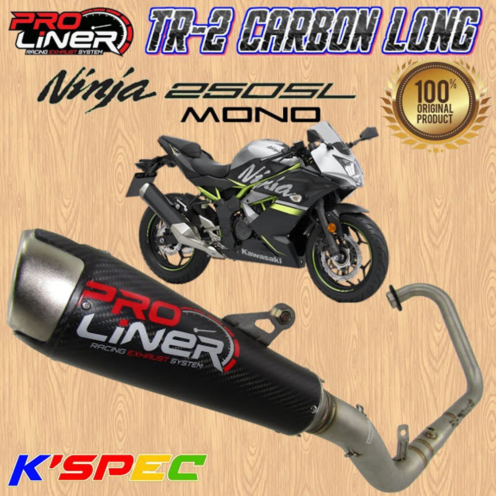 Knalpot ProLiner TR2 Carbon Long NINJA 250 SL MONO Racing bac 87