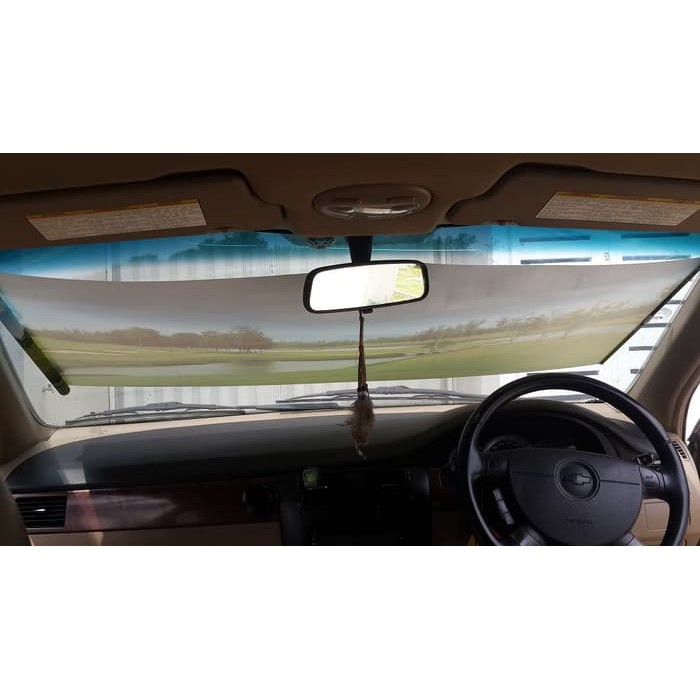 Tirai Krey Penutup Kaca Mobil Depan / Belakang Biru