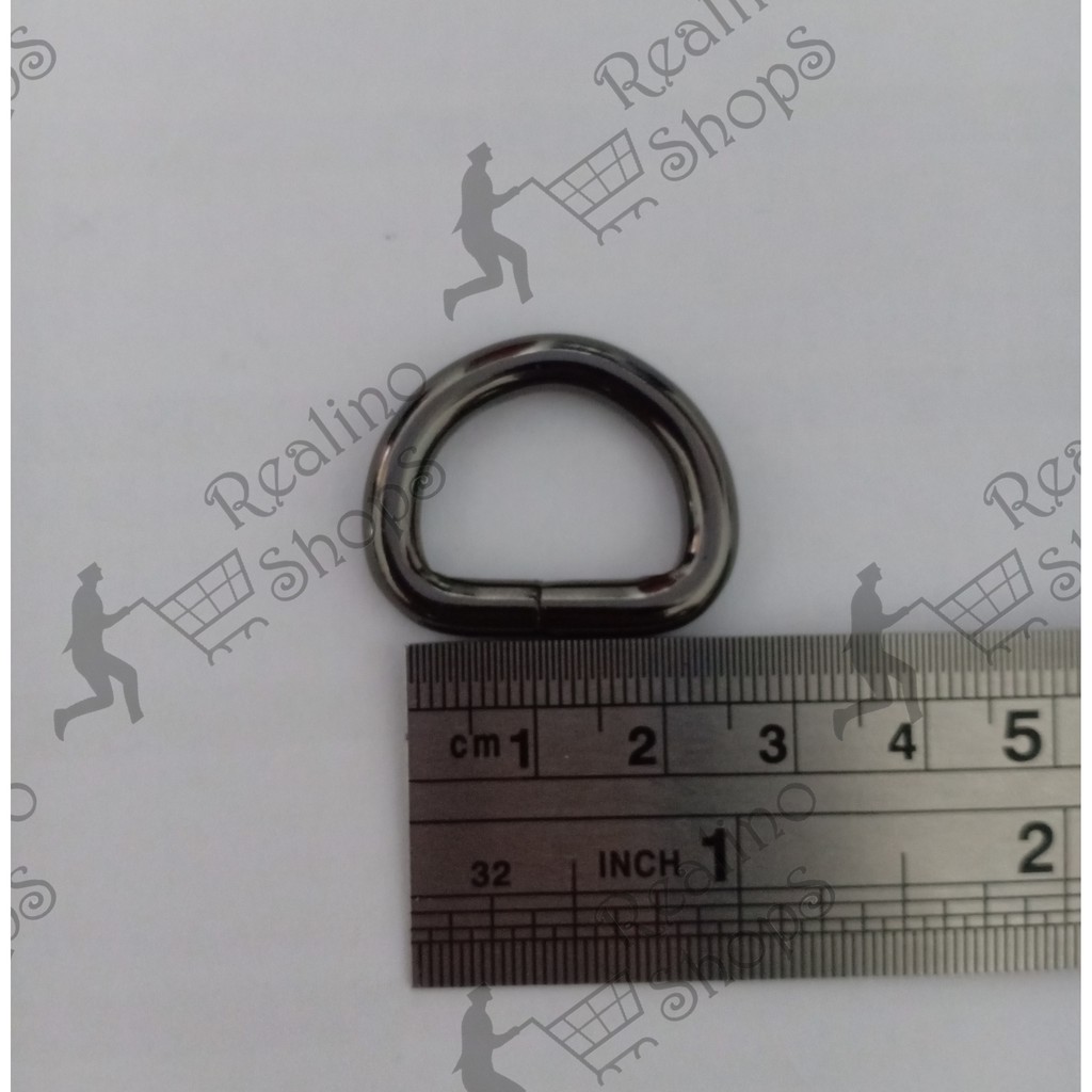 RING D - 2CM BLACK NEKEL (KUALITAS TEBAL)