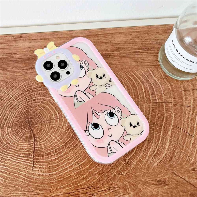 Soft Case Pelindung Bahan Silikon TPU Lensa 3D Shockproof Untuk iPhone 14 13 12 11 Pro Max X Xr Xs Max 7 8 6 6s Plus SE 2020