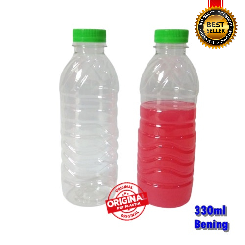 Botol Juice Plastik 330ml Botol Jamu Botol Minum Bening Pet