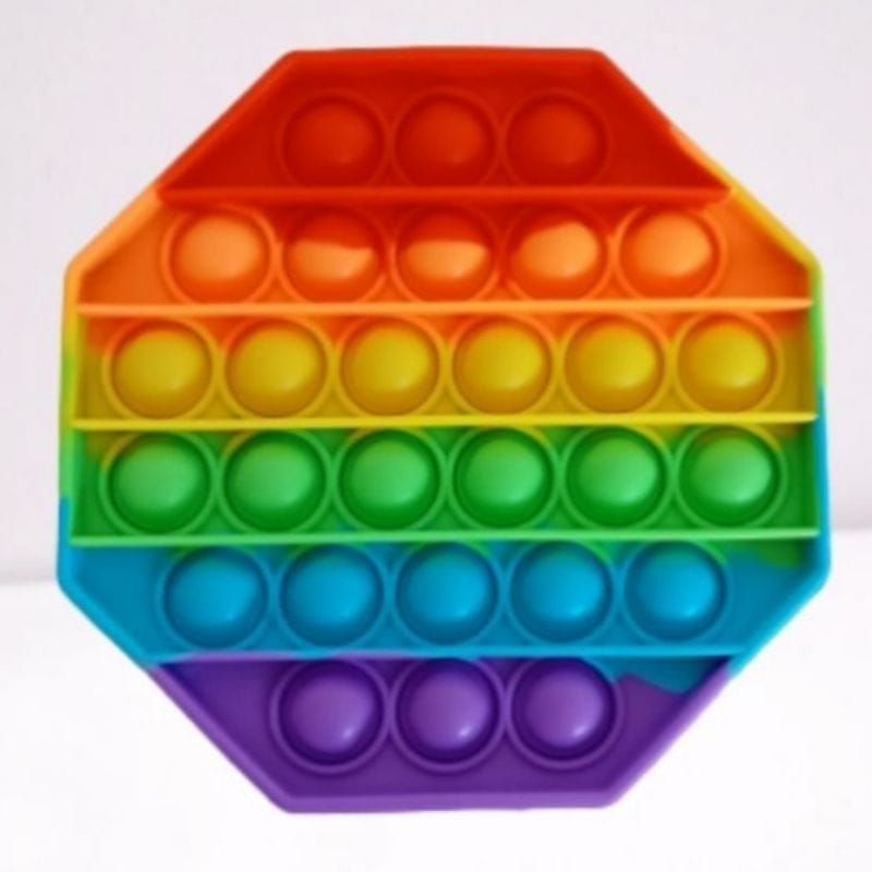 Pop It Fidget Toy Murah Rainbow Mainan Anak Penghilang Stress Toktok ⭐ Mrlion ⭐-Segi Delapan