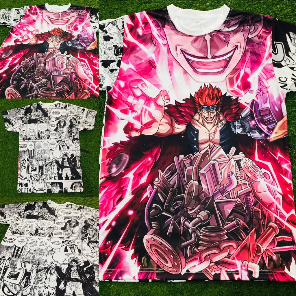 Tshirt Eustass Kid Yusutasu Kiddo One Piece Fullprint Anime Manga Premium Dryfit