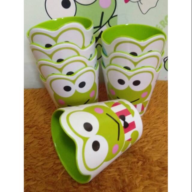 Gelas melamin keroppi keropi import