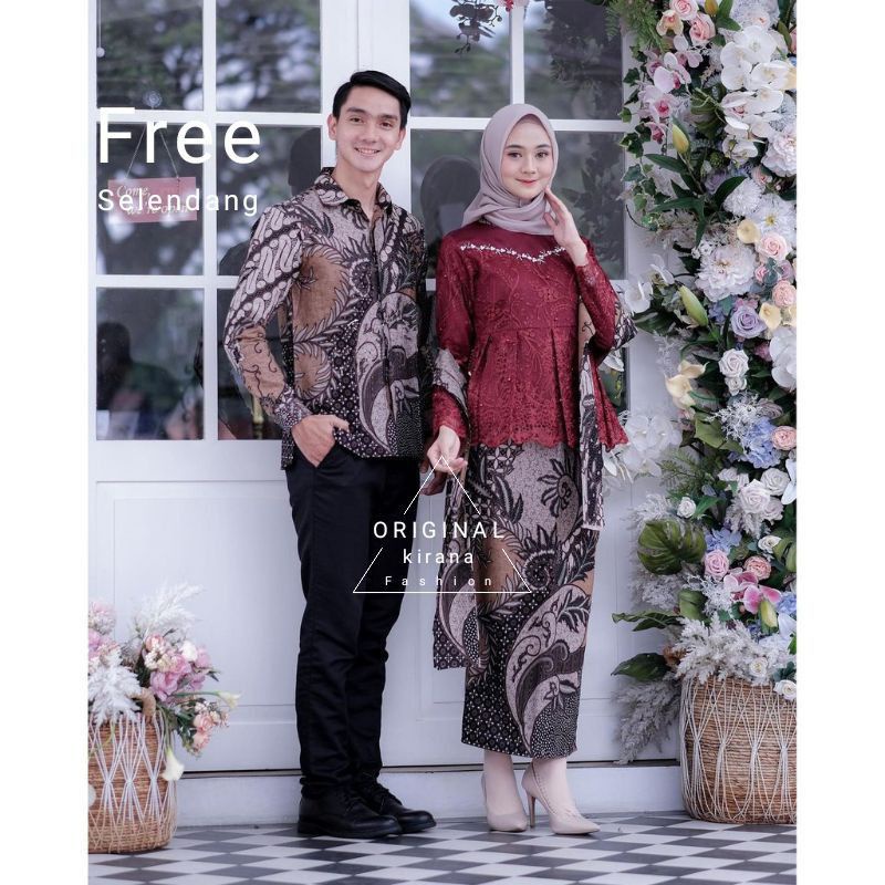 Batik Couple Kebaya Asyifa kebaya tunangan kebaya lamaran kebaya wisuda