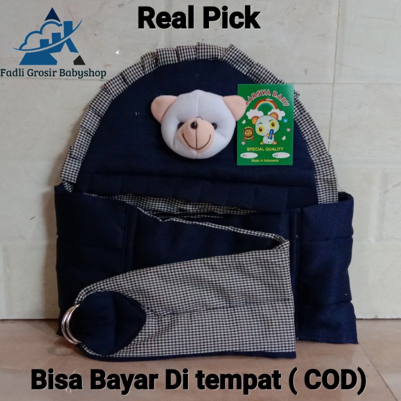 Gendongan Bayi Samping Topi Boneka Beruang