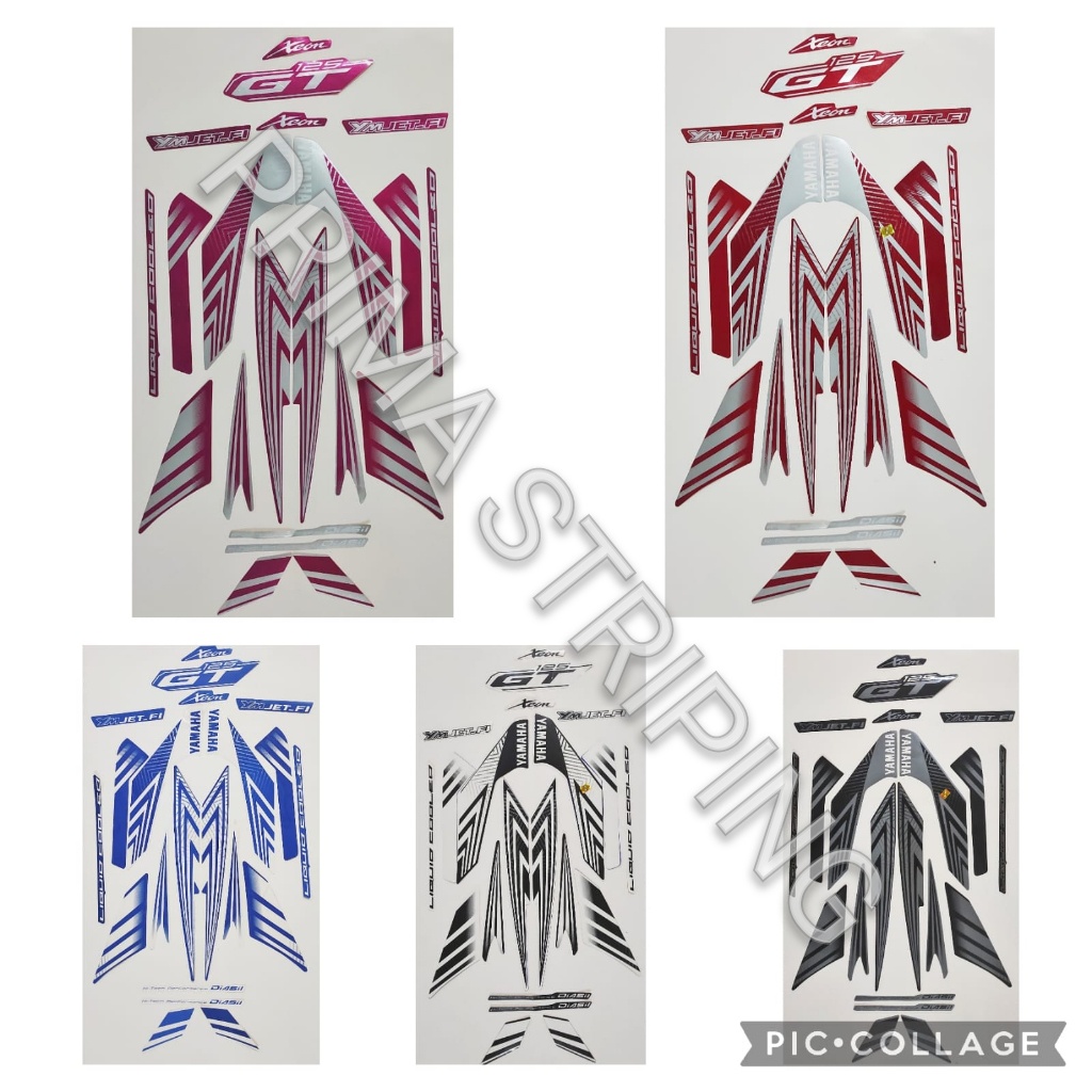 STRIPING STIKER MOTOR XEON GT 2014 BIRU TERMURAH