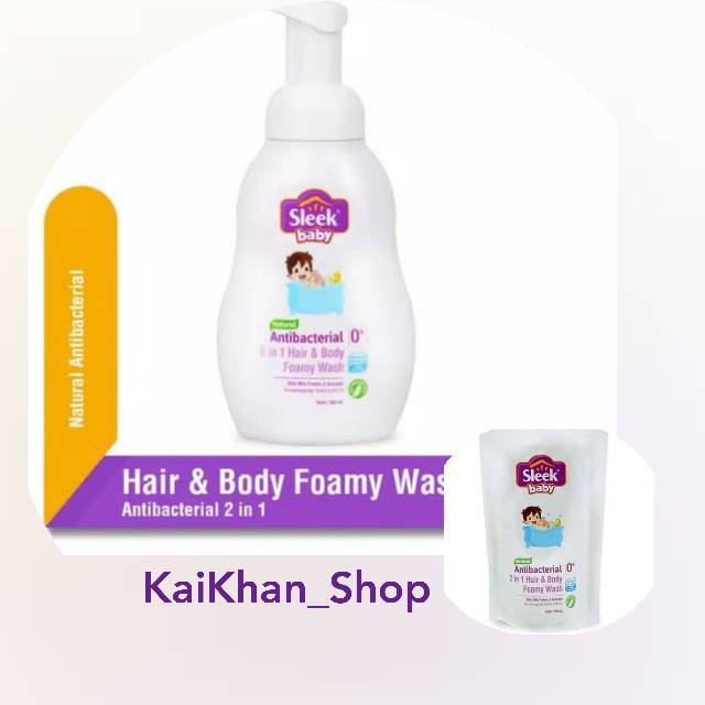 Sleek Baby 2 in 1 Hair and Body Foamy Wash - 250ml / 300ml