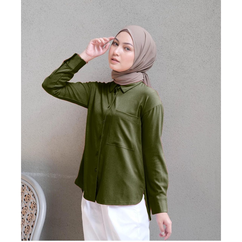 BEFAST - ZEC OOTD Wanita Kemeja SEFA / Kemeja Ganesha / Kemeja Wanita Casual / Kemeja Polos Wanita / Kemeja Banyak Warna Terbaru