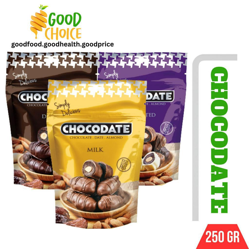 

Chocodate 250g | Cemilan Kurma Coklat Kacang Almond
