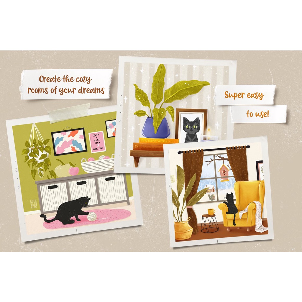 Procreate Brush - Cozy Days Stamp Set for Procreate