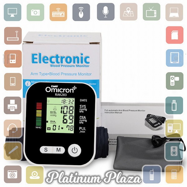 TaffOmicron Pengukur Tekanan Darah Tensi Electronic Blood Pressure Monitor - RAK-283 - White`28H3MI-