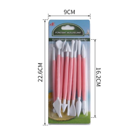 Fondant Carving Set 8 Modelling Alat Dekorasi Kue Clay Fondant Tools Peralatan Dapur Berkualitas Termurah-5