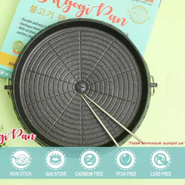 ✩ GO HAPPY Bulgogi Grill Pan - Panci Pemanggang Super call Barbecue pan ♣