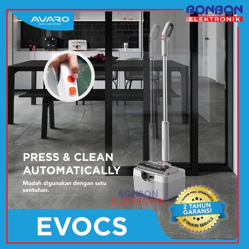 AVARO Evocs Vacuum Cleaner Cordless - Alat Pel Canggih Wet &amp; Cleaning