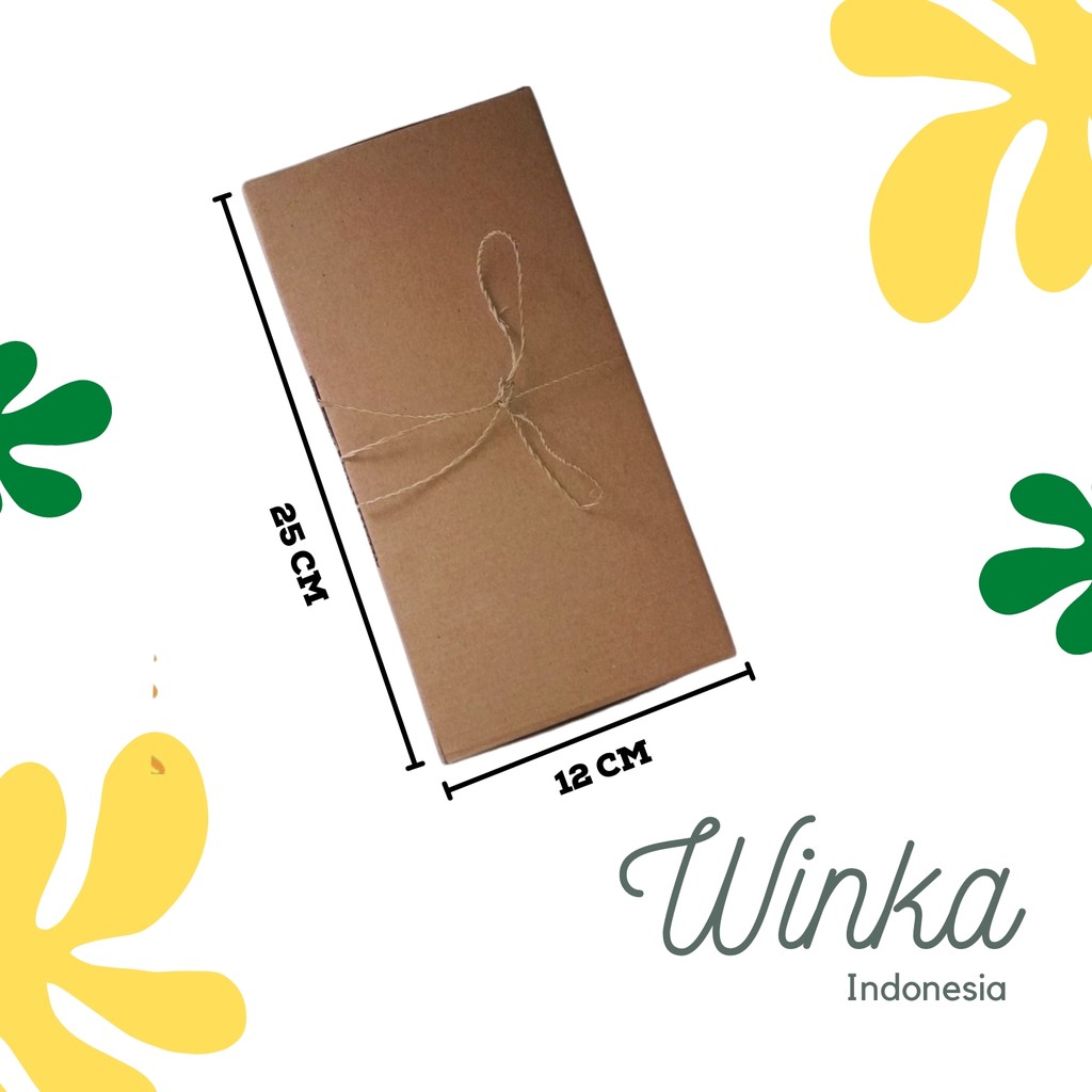 

Box/Kotak/Dus Hampers 25x12x8 cm | Die Cut + Pita + Kertas serut