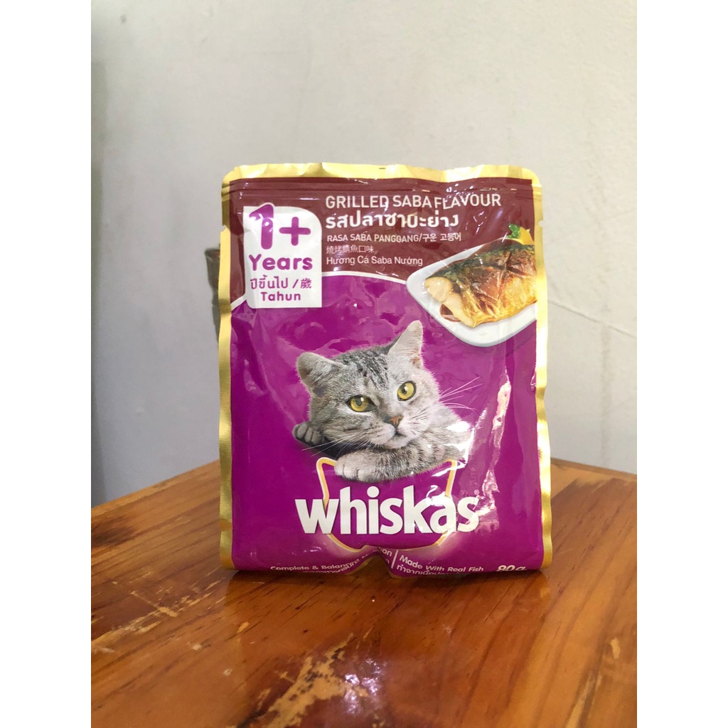 WHISKAS POUCH MAKANAN BASAH KITTEN/ADULT ALL VARIAN 80GR