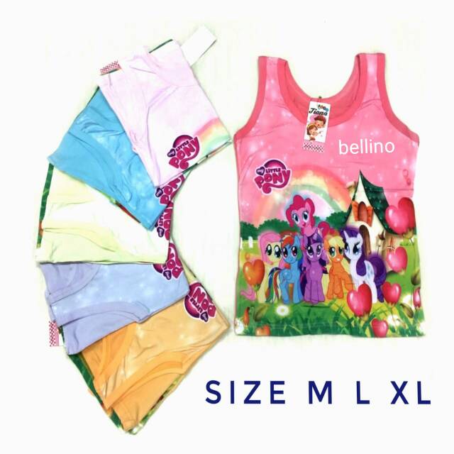 Singlet Anak Tali Lebar Motif Karakter 3D Size M L XL