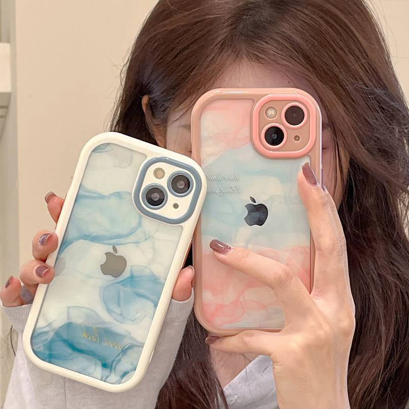 Fashion Purple Blue Marble Soft Case iP iPhone 14 + Plus SE 2020 X XR XS Max 11 12 13 Pro Max Clear Cream Casing Apple