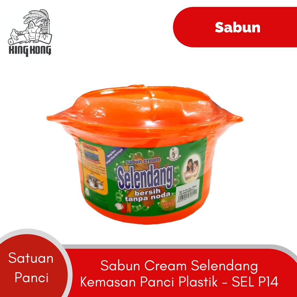 Sabun Cream Selendang Kemasan Panci Plastik SEL P14 dijual per pcs