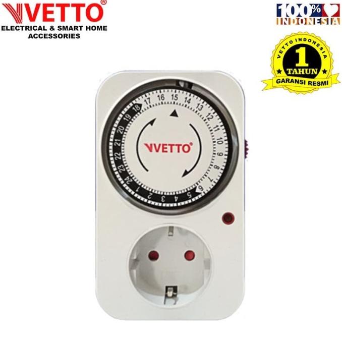 VETTO Stop Kontak Timer Analog - 24 Jam