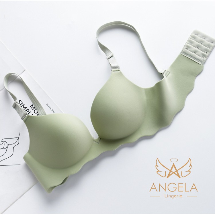 [ COD ] ANGELA Premium JAPAN Quality Seamless Sport Push Up Bra Set Celana Dalam Wanita Tanpa Kawat