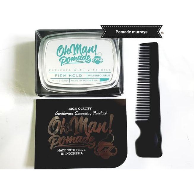 Pomade Oh Man Nutri Blue Firm Hold Waterbased FREE SISIR SAKU