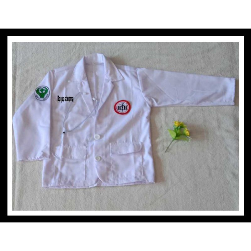 Baju jas dokter anak + request nama
