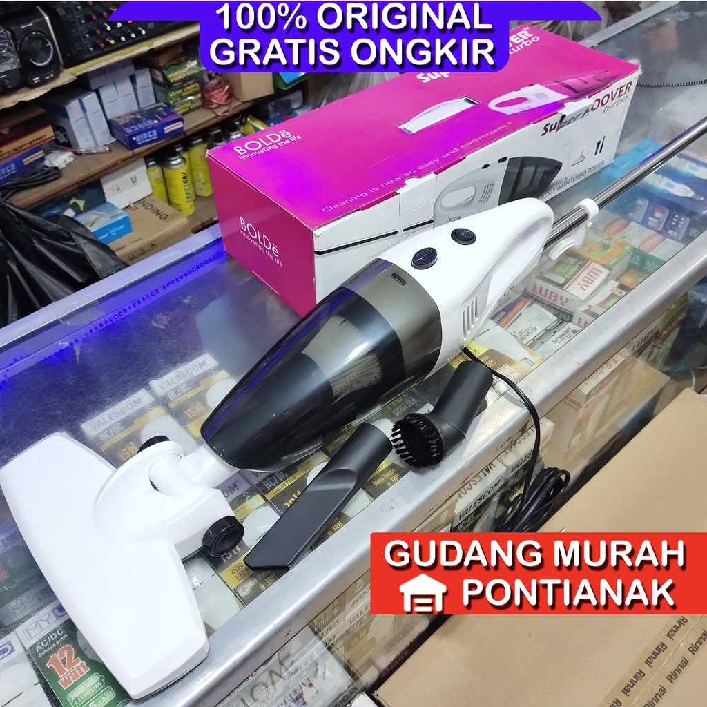 Vacum Cleaner Penyedot debu  Bolde Super Hoover Turbo Hand Vacuum Cyclone Power / Penyedot Debu ABU ABU Bening Besih