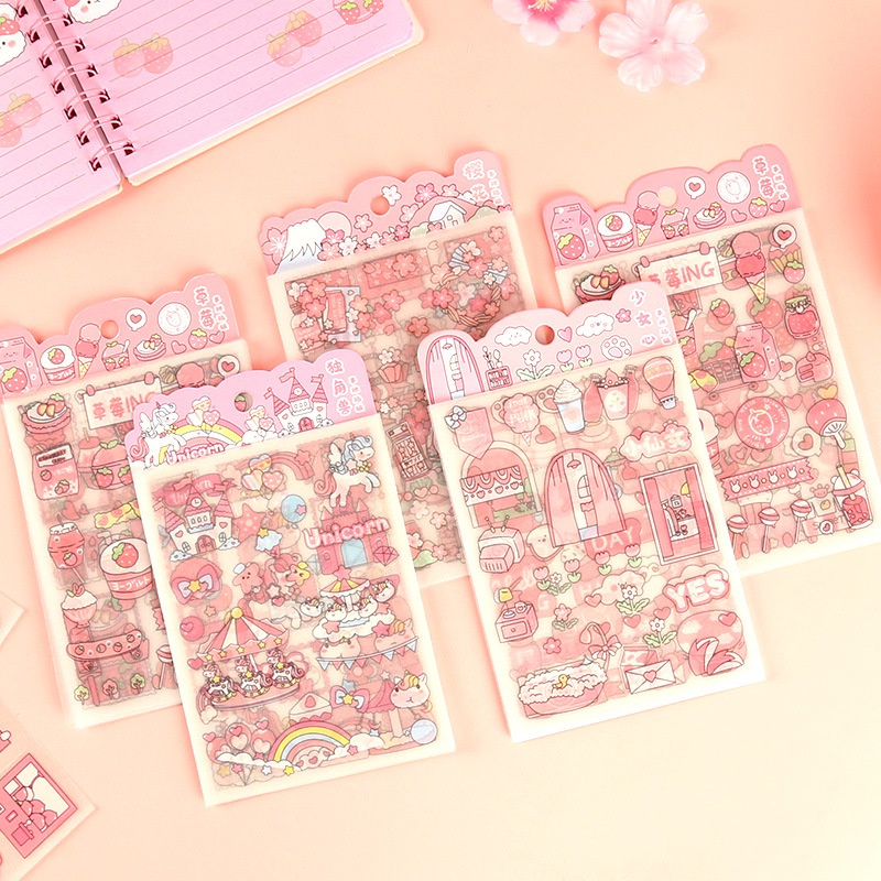 Stiker Dekoratif Korea Cute / Planner Journal Scrapbook /Stiker Aestetic