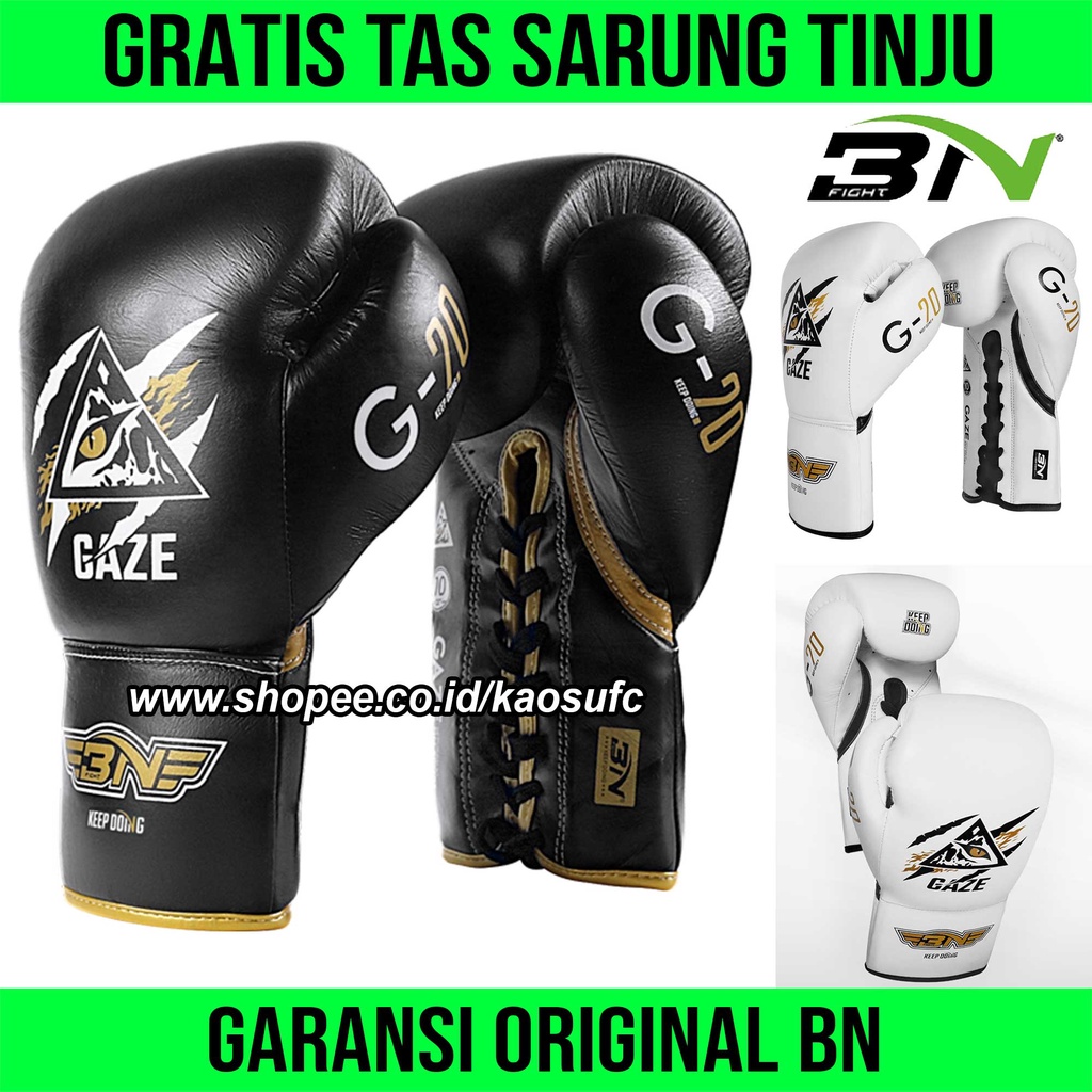 Sarung Tinju Boxing BN Tali, Glove Muay Thai BN Terlaris, Sarung Tangan Muay Thai BN Original